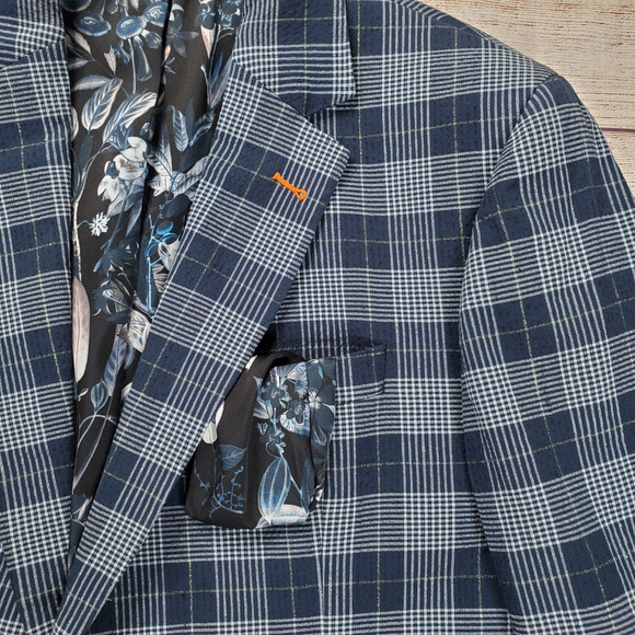 Robert Graham Rosberg Sport Coat Plaid Men's Size 44 - Picture 4 of 12